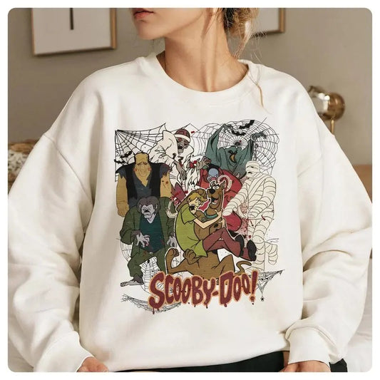 Scoobyy-Dooo Vintage 90s Movie T-Shirt Retro Halloween Sweatshirt Scoobyy Doo T-Shirt Vintage Movie Character Tee Vintage Halloween Shirt