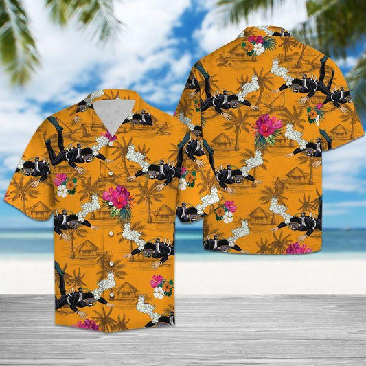 Scuba Diving Tropical Flowers Hawaiian Shirt Hw6571