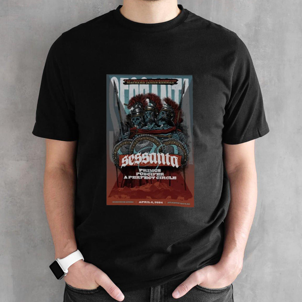 Sessanta Primus Puscifer A Perfect Circle April 6 2024 Atlantic City NJ A 60th Birthday Celebration For Maynard James Keenan Shirts