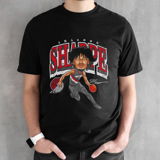Shaedon Sharpe Portland Trail Blazers cartoon shirt