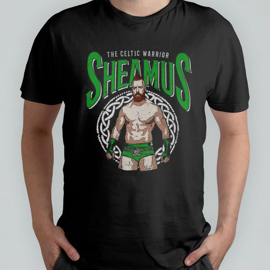 Sheamus The Celtic Warrior Pose Black T shirt