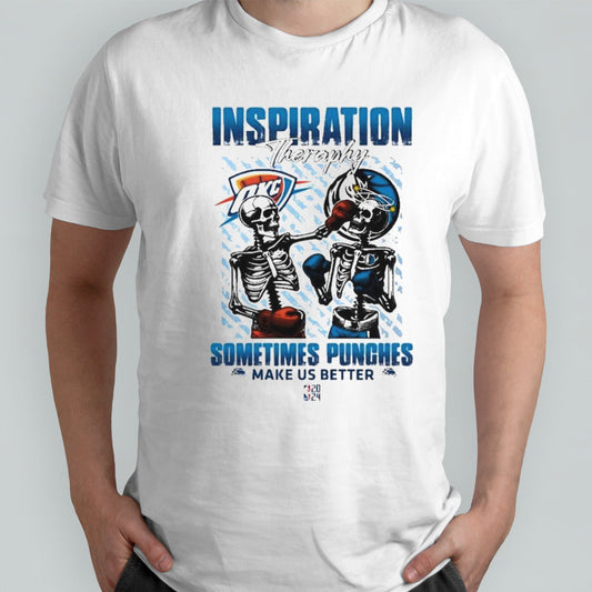 Skeletons OKC Thunder Inspiration Theraphy Sometimes Punches Make Us Better Shirt