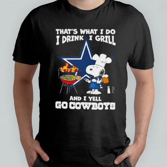 Snoopy Thatâ€™s What I Do Drink Beer Grill And Dallas Cowboys Shirt