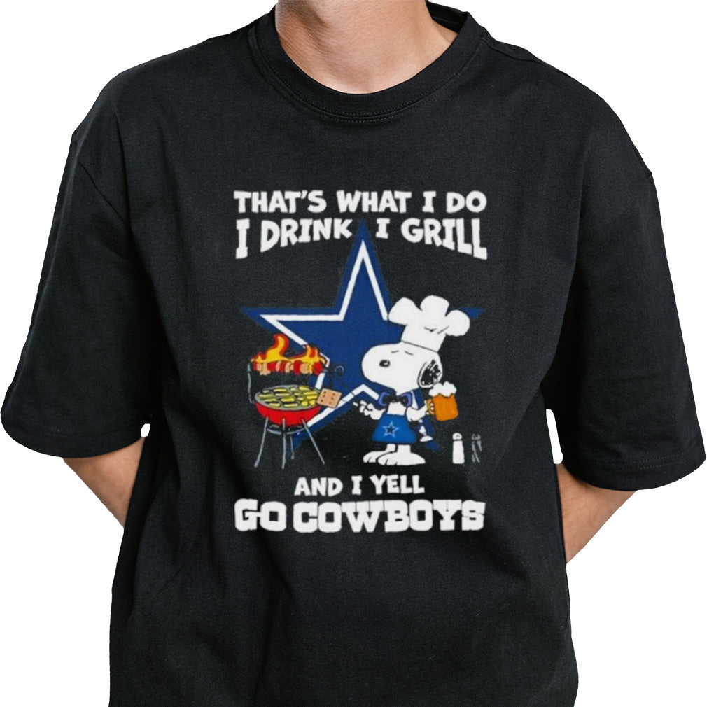 Snoopy Thatâ€™s What I Do Drink Beer Grill And Dallas Cowboys Shirt
