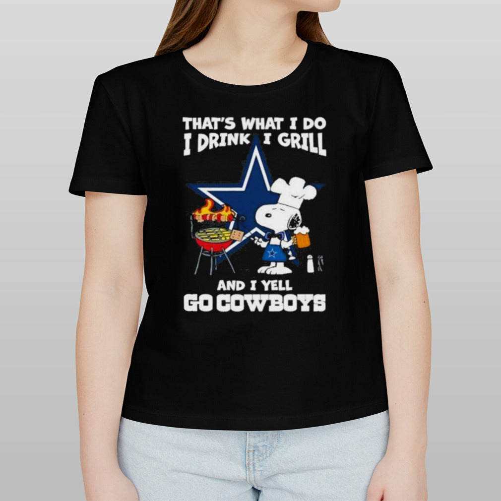 Snoopy Thatâ€™s What I Do Drink Beer Grill And Dallas Cowboys Shirt