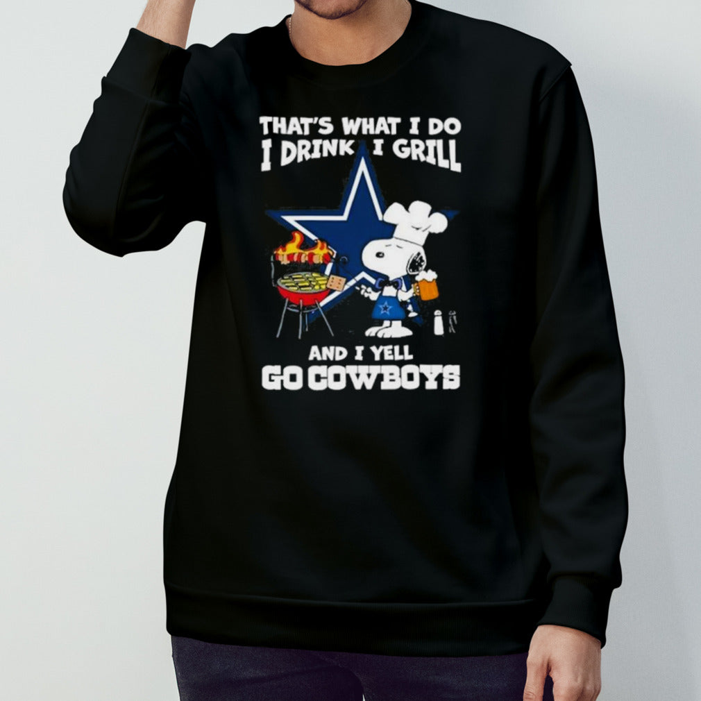 Snoopy Thatâ€™s What I Do Drink Beer Grill And Dallas Cowboys Shirt