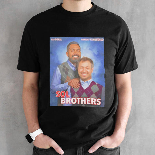 Sol Brothers Raj Gokal and Anatoly Yakovenko shirt