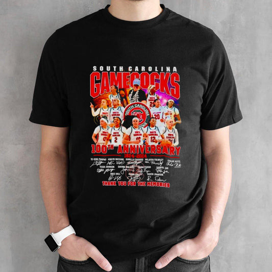 South Carolina Gamecocks 100th anniversary 1924 2024 thank you for the memories signatures shirts
