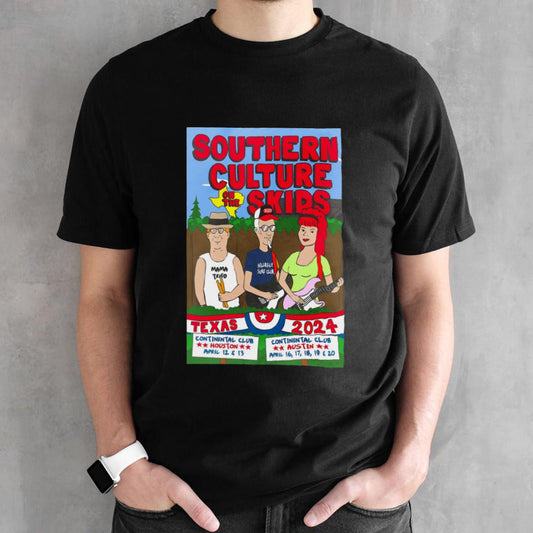 Southern Culture On The Skids April 16 20 2024 Continental Club Austin TX Poster t shirts