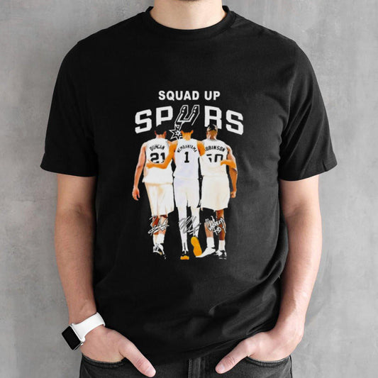 Squad Up Duncan Wembanyama And Robinson San Antonio Spurs Signatures Shirt