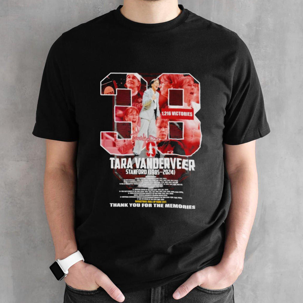 Tara Vanderveer Stanford 1985-2024 Thank You For The Memories T-Shirts