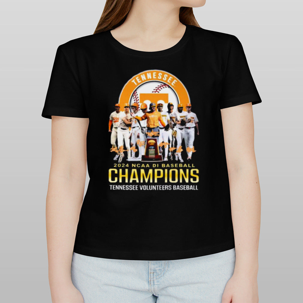 Tennessee Volunteers 2024 NCAA Baseball Champions Signature T Shirt