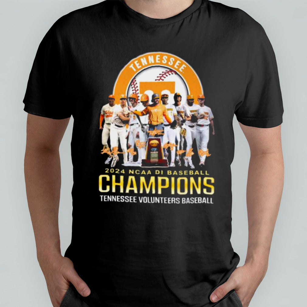 Tennessee Volunteers 2024 NCAA Baseball Champions Signature T Shirt