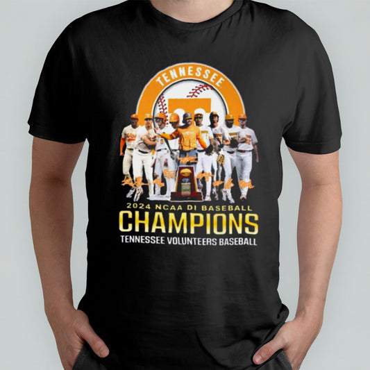 Tennessee Volunteers 2024 NCAA Baseball Champions Signature T Shirt