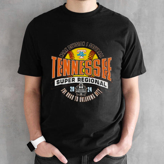Tennessee Volunteers 2024 NCAA Division I Softball Super Regional The Road To Oklahoma City Shirt