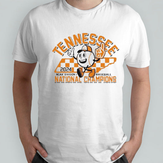 Tennessee Volunteers 2024 NCAA Menâ€™s Baseball College World Series Champions Mascot T-Shirt
