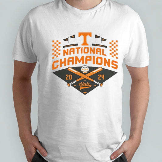 Tennessee Volunteers 2024 NCAA Menâ€™s Baseball College World Series Champions Official Logo T-Shirt