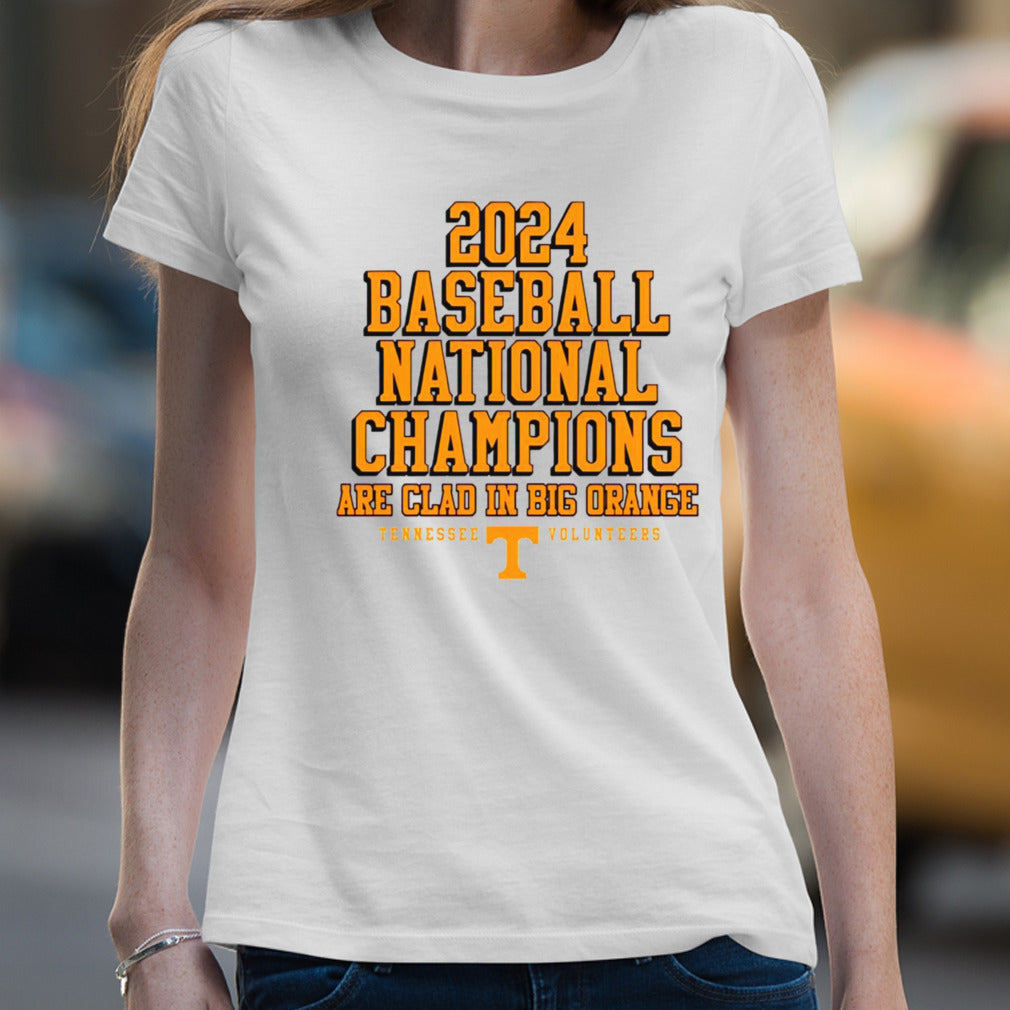 Tennessee Volunteers 2024 baseball national champions are clad in big orange shirt