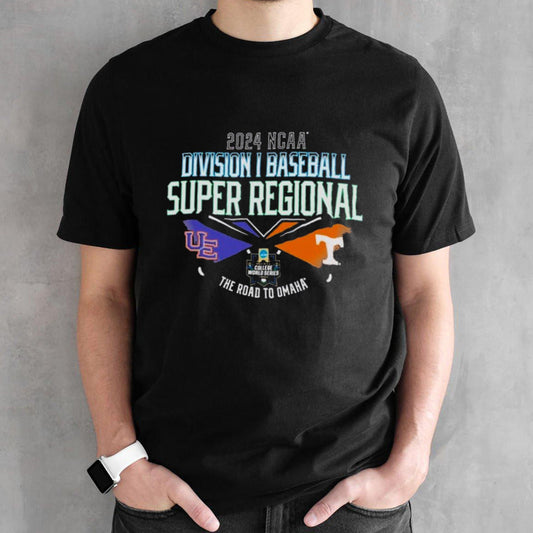 Tennessee Vs Evansville 2024 NCAA DI Baseball Super Regional the road to Omaha shirt