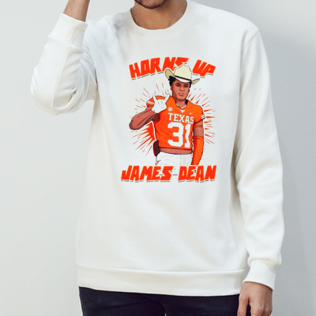 Texas 32 Horns Up James Dean Shirt