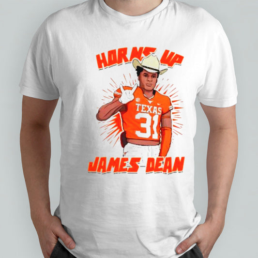 Texas 32 Horns Up James Dean Shirt