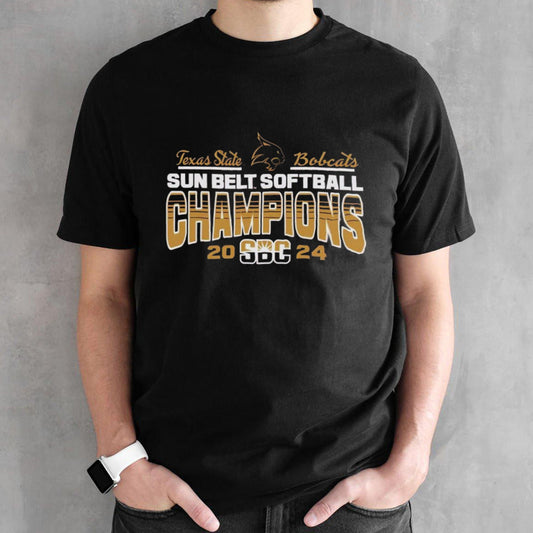 Texas State University Bobcats Softball 2024 Sun Belt Conference Champions shirt