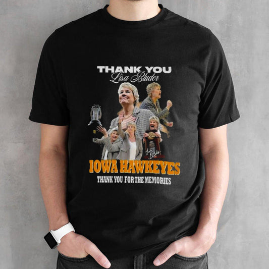 Thank You Lisa Bluder Iowa Hawkeyes Thank You For The Memories Signature Shirt