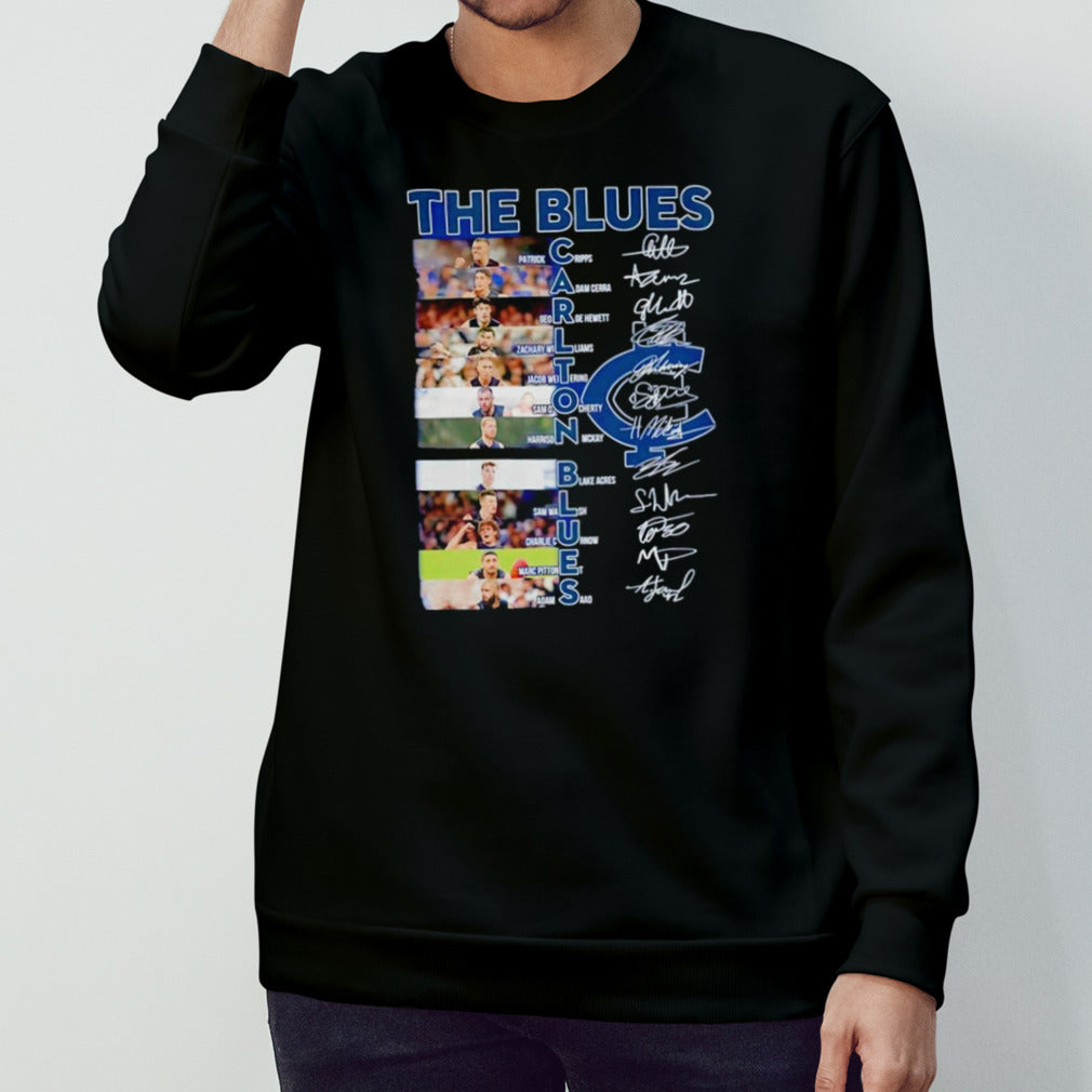The Blues AFL Carlton Football club all team signatures shirt