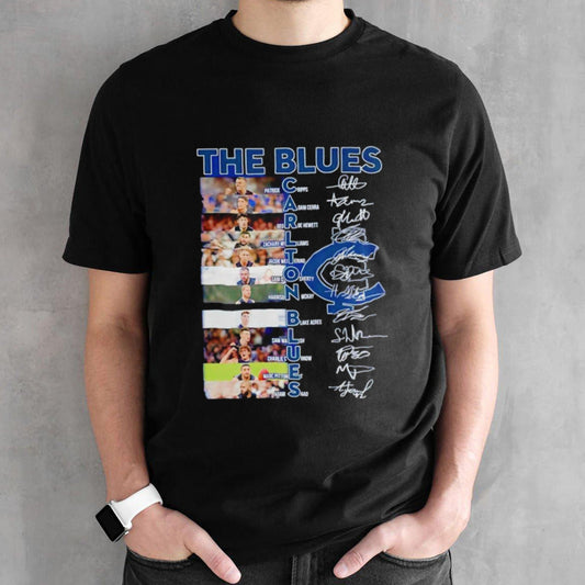The Blues AFL Carlton Football club all team signatures shirt