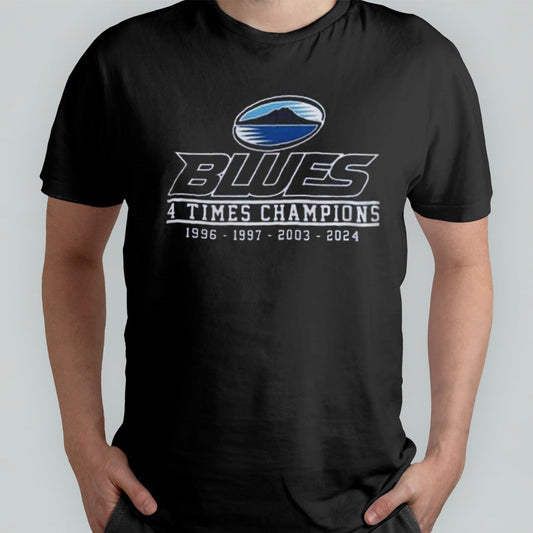 The Blues Super Rugby 4 Times Champions 2024 Shirt