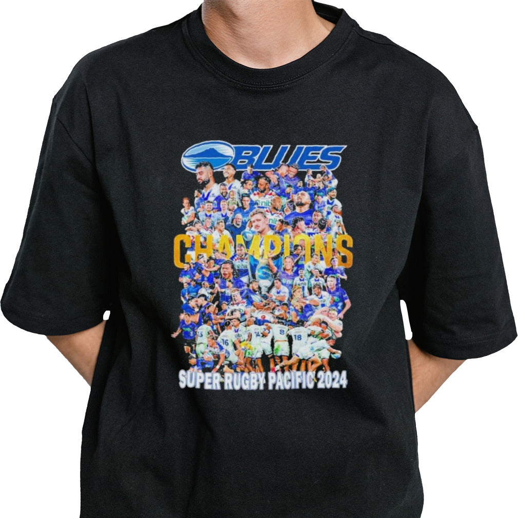 The Blues Super Rugby Pacific 2024 Champions T Shirt