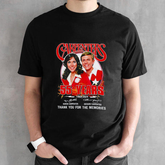 The Carpenters 55 Years 1969-2024 Thank You For The Memories Shirt