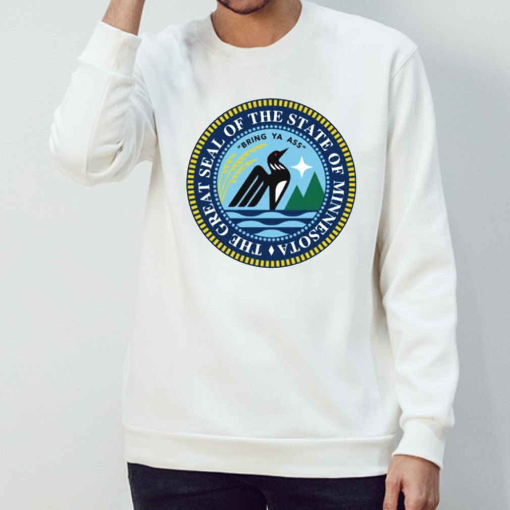 The Great Seal Of The State Of Minnesota Bring Ya Ass Logo T-shirt