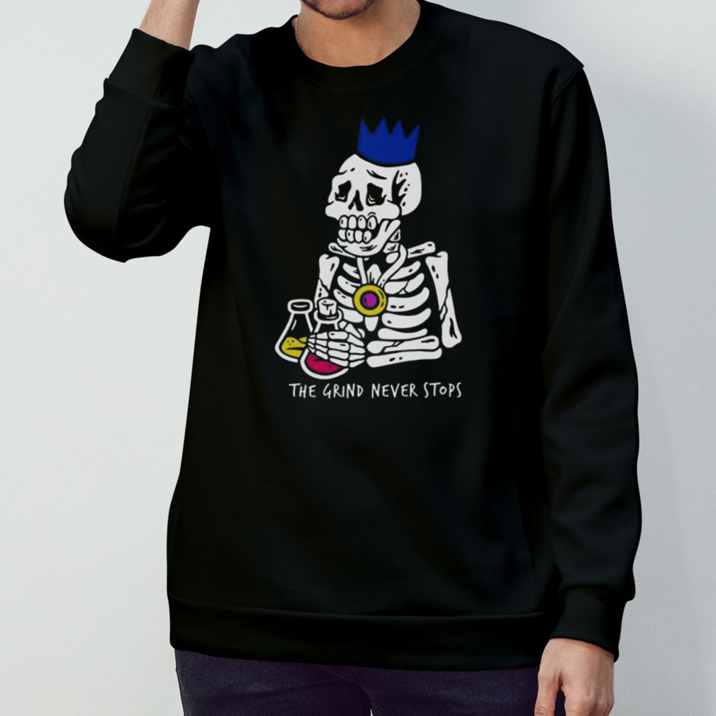 The Grind Never Stops Skeleton T-shirt
