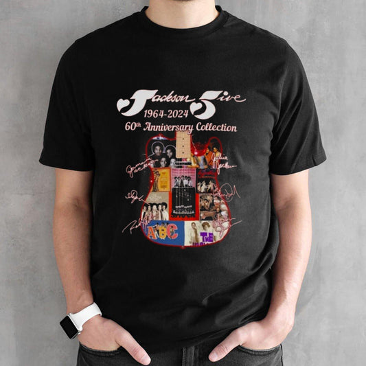 The Jackson Five 1964-2024 60th Anniversary Collection Signatures T-shirt