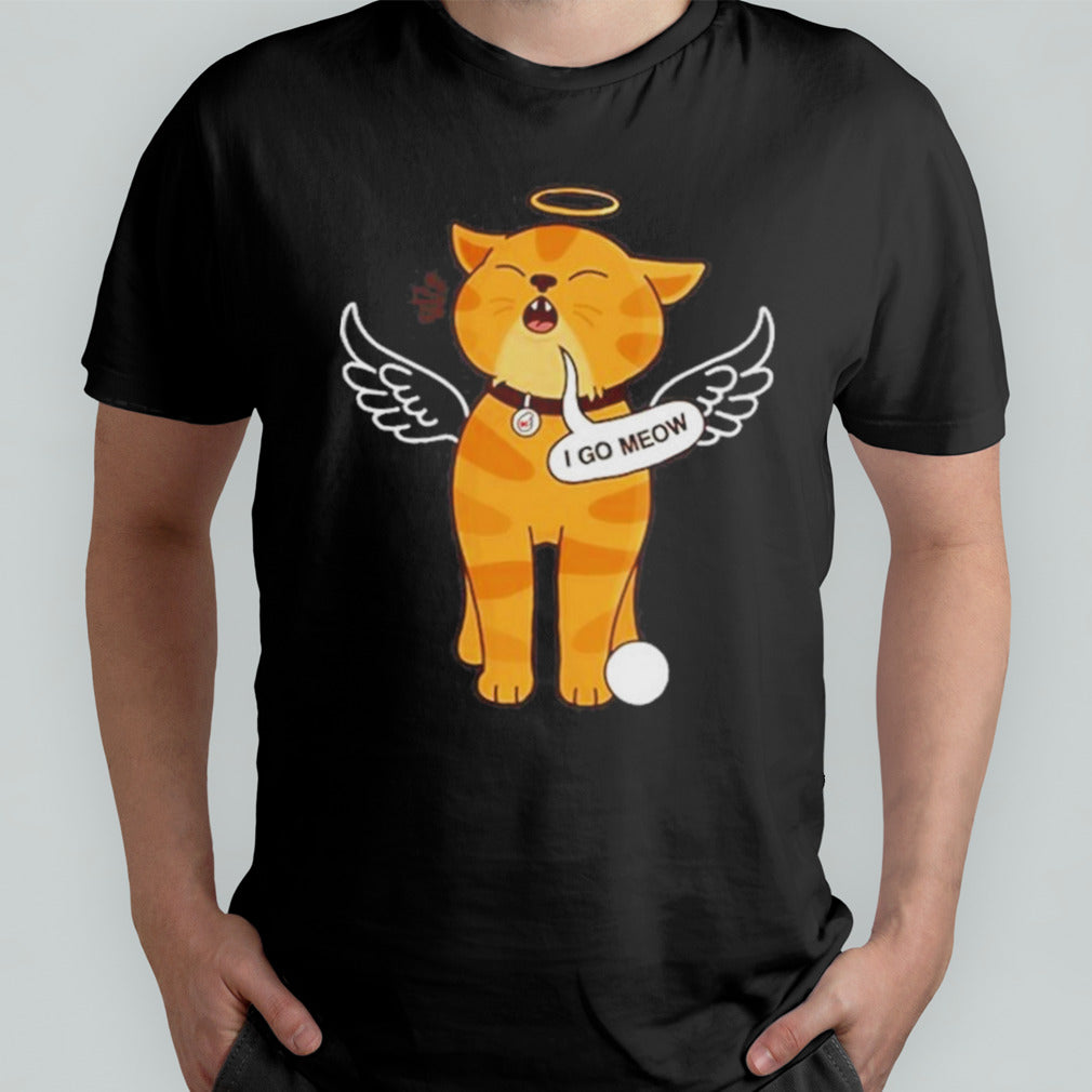 The Kiffness I Go Meow Cat Halo Front Print T-shirt