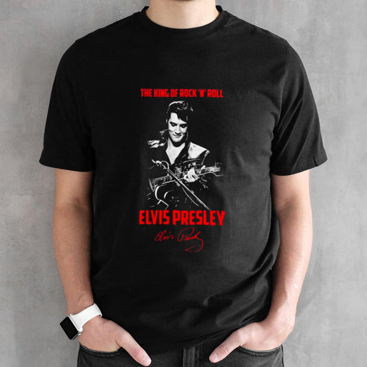 The King Of Rock N Roll Elvis Presley Signature 1935-1977 Thank You For The Memories Shirts