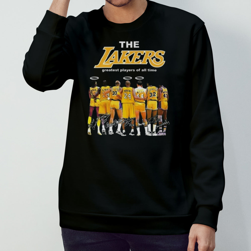 The Lakers Greatest Players Of All Time Kobe Bryant Jerry West Signatures 2024 T-shirt