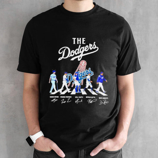 The Los Angeles Dodgers Abbey Road Ohtani Freeman Smith Betts and Roberts Signatures shirt