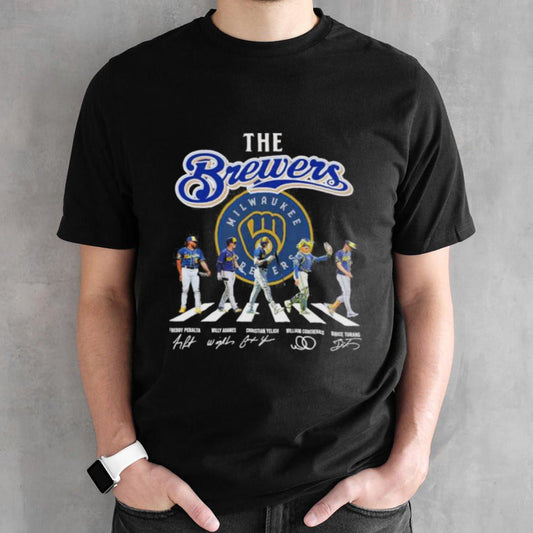 The Milwaukee Brewers Team Abbey Road 2024 Signatures Shirt