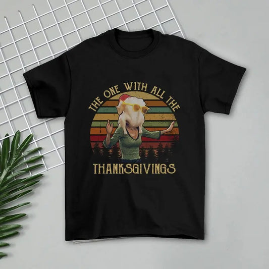 The One With All Thanksgivings Vintage T Shirt Friends Lovers Tv Show T Shirt