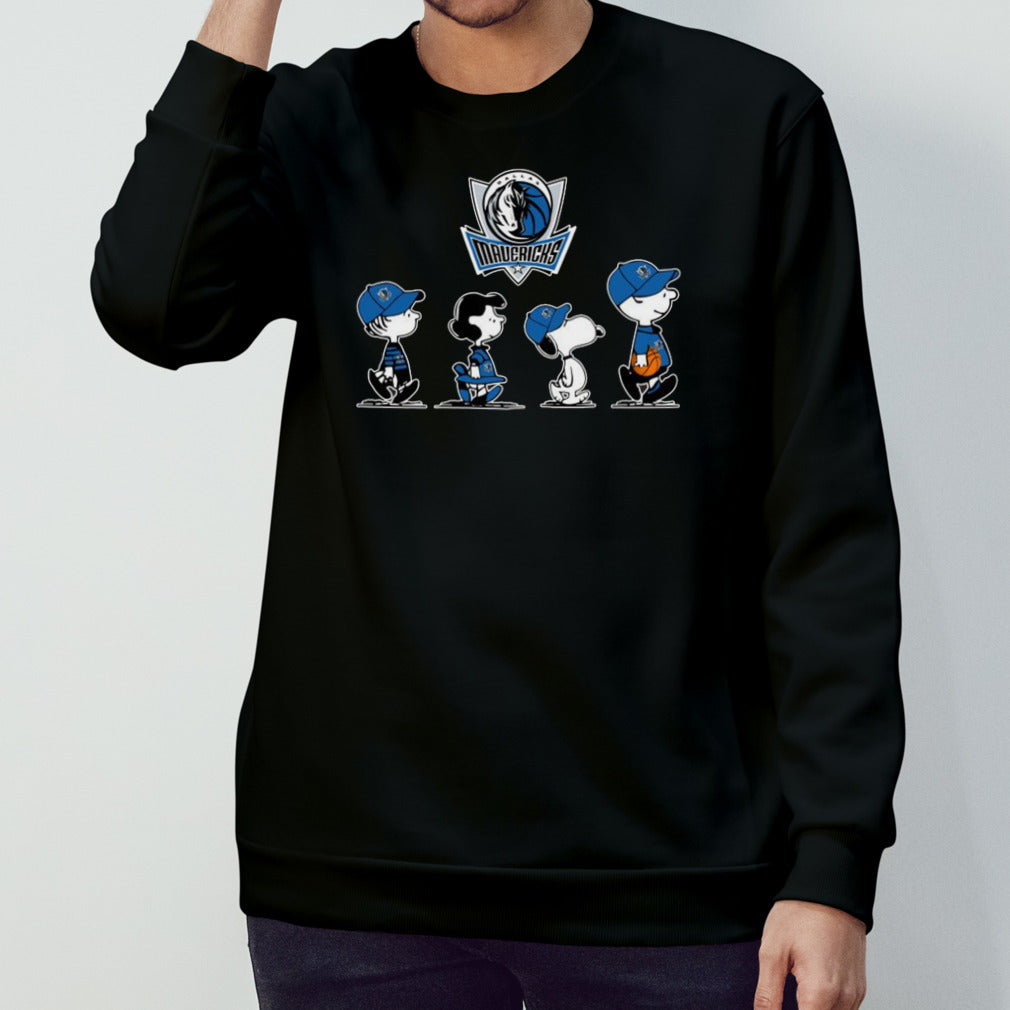 The Peanuts Characters Snoopy And Friends Dallas Mavericks T-shirt