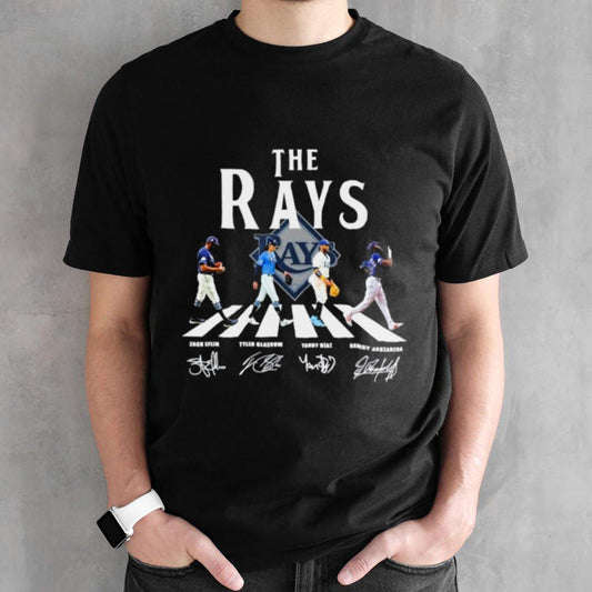 The Rays Abbey Road Zach Eflin Tyler Glasnow Yandy Diaz And Randy Arozarena Signatures Shirt