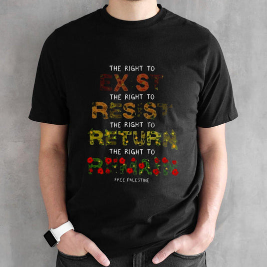 The Right To Exist Resist Return Remain Free Palestine Shirt