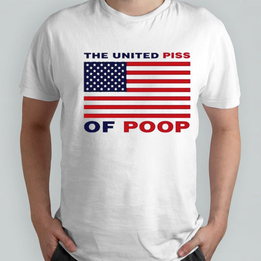 The united piss of poop American flag shirt
