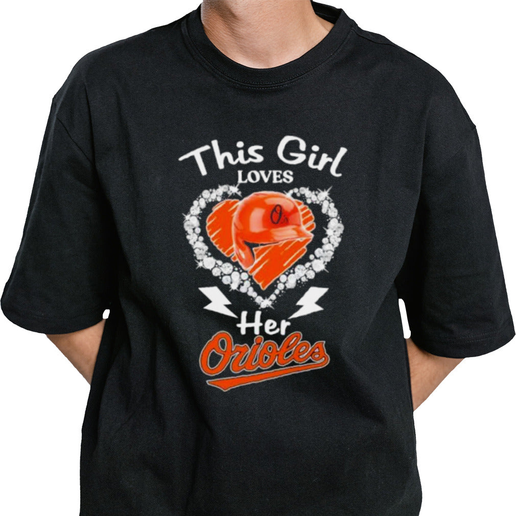This Girl Loves Her Baltimore Orioles Helmet Shirt