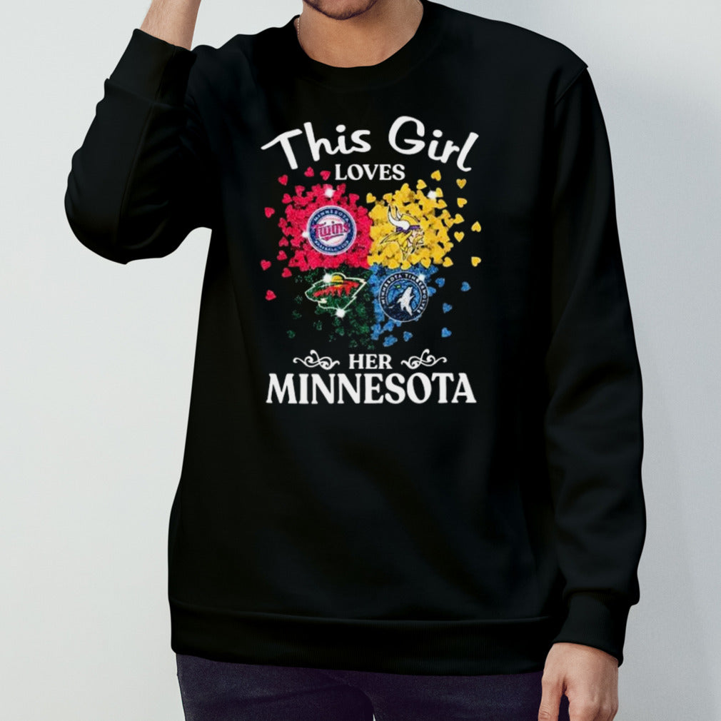 This Girl Loves Her Minnesota Sports Teams Logo Diamonds shirt