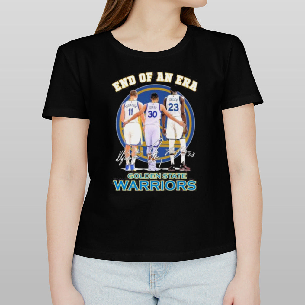 Thompson, Curry and Green End Of An Era Golden State Warriors Signatures Shirt