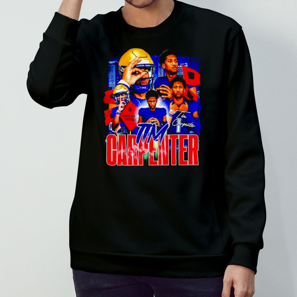 Tim Carpenter Hurricane season football player shirt