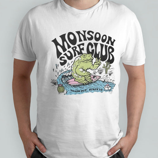 Toads Out Surfs Up Natural T Shirt